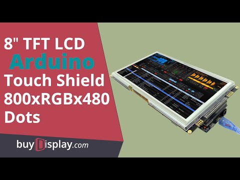 8"Arduino Touch Screen Shield w/SSD1963,Library for Mega/Due