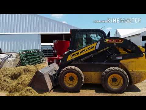 Feeding time for the black angus, using the JayLor 5275 TMR Mixer, 2016