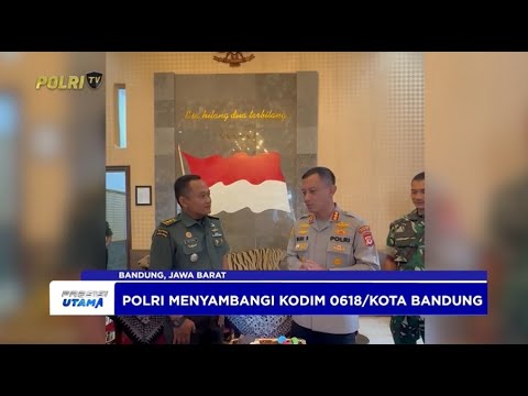 BENTUK SINEGISITAS, KAPOLRESTABES BANDUNG SAMBANGI KODAM III SILIWANGI BERI UCAPAN SELAMAT ULANG