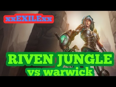 RIVEN JUNGLE VS WARWICK GAMEPLAY