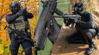 Airsoft Pistol Killstreak + MP7 AEG Gameplay - Cold War Military Base