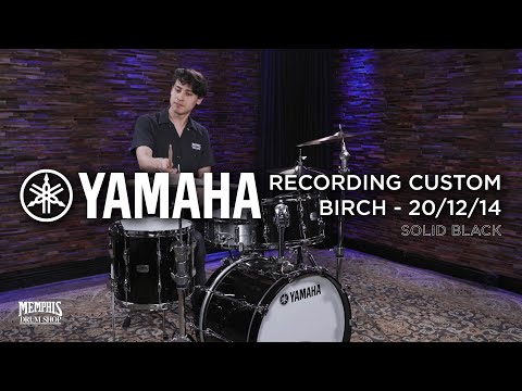 Yamaha Recording Custom Birch Drum Set - 20/12/14 - Solid Black (RC0JF30JSOB)