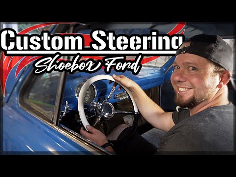 Speedway column, Con2r wheel and custom steering shaft on an S10 Clip swap; Shoebox Ford Ep7
