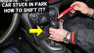AUTOMATIC TRANSMISSION STUCK IN PARK, HOW TO PUT IN NEUTRAL DRIVE REVERSE DODGE JEEP CHRYSLER FIAT A