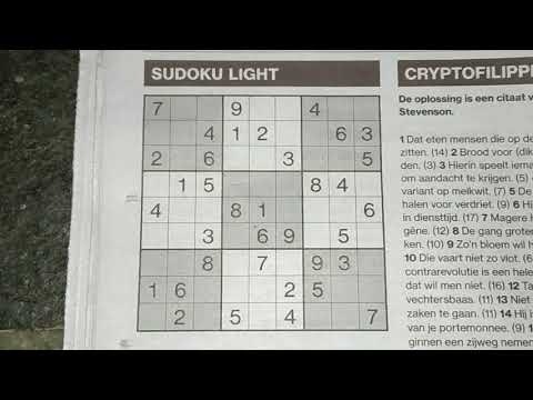 An impressive Light Sudoku puzzle (with a PDF file) 06-21-2019 part 1 of 2