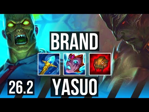 BRAND vs YASUO (MID) | 63K damage, Good KDA: 19/3/17 | KR Master | 26.2