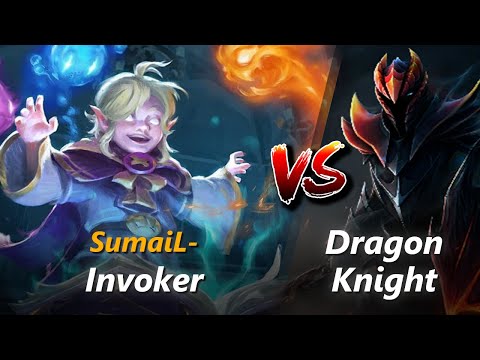 SumaiL- mid Invoker vs Dragon Knight | First 10 minutes