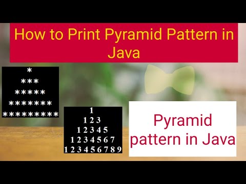How To Print Pyramid Pattern In Java Pyramid Pattern Pattern Program In Java Java 2020 2021