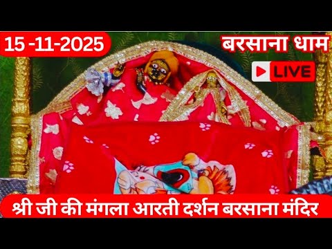 LIVE Sri radha rani ju ki mangla Aarti Darshan Sri barsana dham 15-11-2025 +91 8595252064☎️# radha
