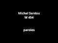 Michel Sardou-W 454-paroles