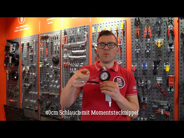 Video teaser voor KS TOOLS 515.1960 Geeichter Druckluft-Reifenfüllmesser 0-10 bar