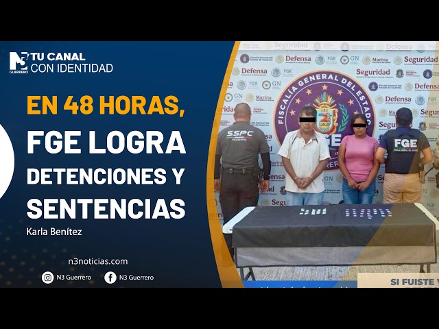 En 48 horas, FGE logra detenciones y sentencias