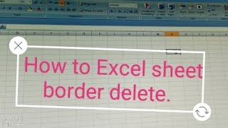 How to Excel sheet Border delete // Erase cell border in Excel//