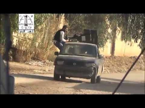 استهداف كتيبة أنصار الحق برشاش دوشكا حاجزبلدة عين ترما في ريف دمشق