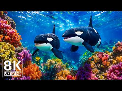 Under Red Sea 8K 🐋 Incredible Underwater World - Tropical Fish, Coral Reefs, Jellyfish Aquarium