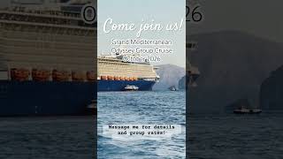 Come join our group on the Grand Mediterranean Odyssey! October 2026 on #PrincessCruises #Cruise￼￼ ￼