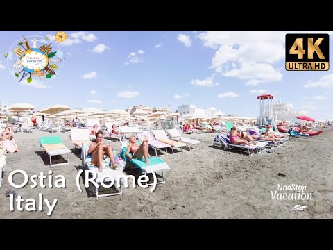 Ostia Beach Rome (Lido di Ostia) | Best Beaches Near Rome | Italy - Travel Walk Tour [4K]