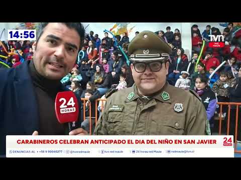 Carabineros de San Javier celebraron anticipadamente el día de la niñez | 24 Horas TVN - Red Maule