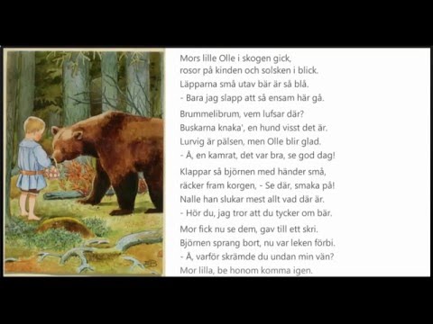 Sång: Mors lille Olle, björn, hund, utvandrare, invandrare, lingon, korg...