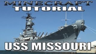 Minecraft Battleship Tutorial - USS Missouri (BB-63)