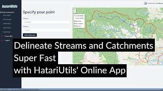 HatariUtilsのオンラインアプリで、河川と流域を超高速で区画化