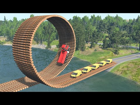 Cars vs Loop Bridge – BeamNG.Drive