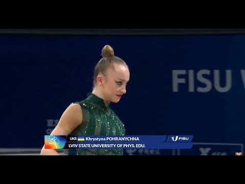 Khrystyna Pohranychna Hoop Final 32,200 GOLD - World University Games Chengdu 2023