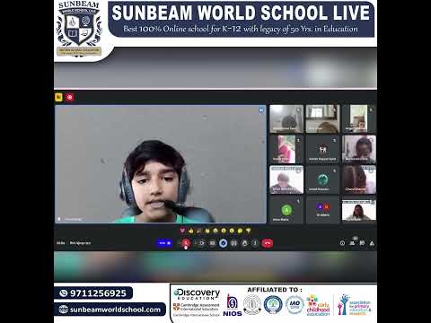 Online learning at Sunbeam World School