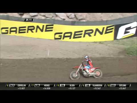 MXGP of Trentino MX2 Race 1 Julien Lieber & Thomas Kjer Olsen Crash