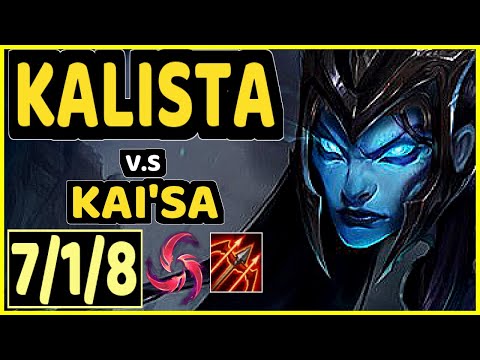 TEDDY (KALISTA) vs KAI'SA - 7/1/8 KDA BOTTOM ADC GAMEPLAY - KR Ranked GRANDMASTER