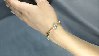 14 Ayar Altın Nazar Boncuklu Bileklik