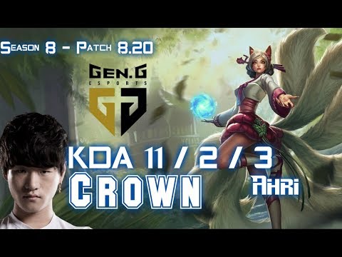 GEN Crown AHRI vs AATROX Mid - Patch 8.20 KR Ranked