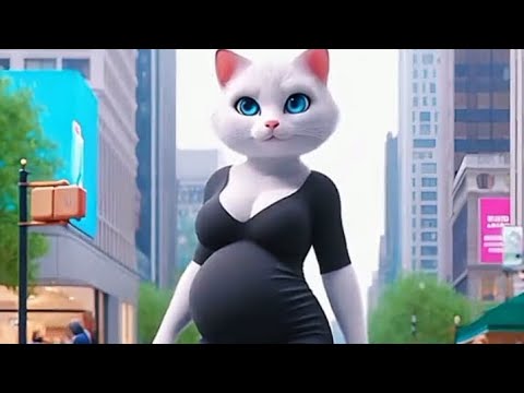 Newlywed Cat Couple - Car Accident while buying bread! #cat #cute #ai #catlover #catvideos #cutecat