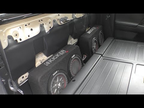 Toyota Tacoma hidden subwoofers (Kicker Comp RT)