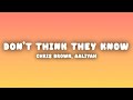 Chris Brown Don T Think They Know Lyrics Ft Aaliyah