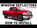 How To Install Shatterproof In Channel Window Deflectors For Dodge RAM Quad Cab 2009 2018
