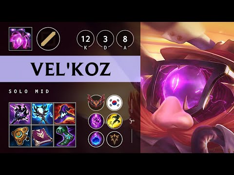 Vel'Koz Mid vs Irelia: Godlike - KR Grandmaster Patch 14.18