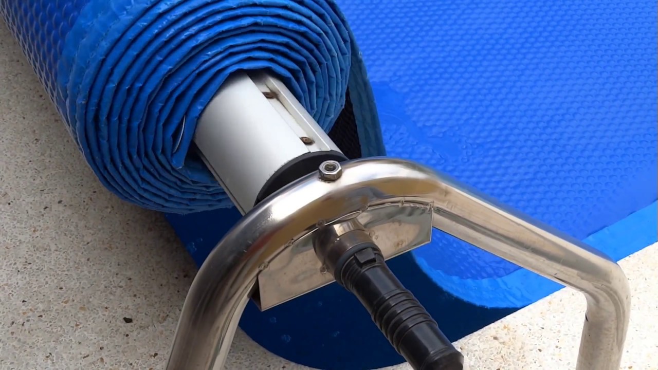 Motorization Bubble/Soft Swimming Pool Cover. Motorisation d'Enrouleur de bache à bulles