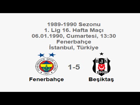 Fenerbahçe 1-5 Beşiktaş [HD] 06.01.1990 - 1989-1990 1st League Matchday 16 + Post-Match Comments