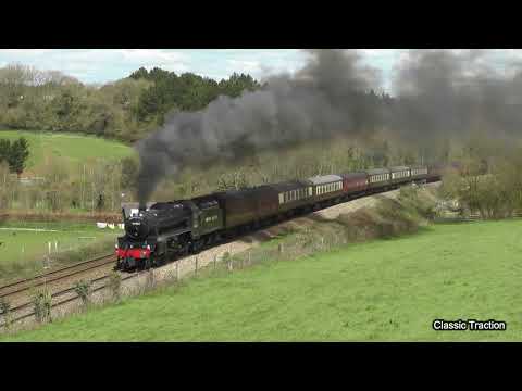 LMS 44932 BANKED BY 47802 CLIMBS DAINTON BANK WORKING THE GREAT BRITAIN XV 15-4-23