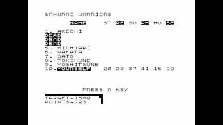 Samurai Warrior (longplay) for the ZX81
