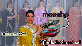 Meesho Affordable festival wear Saree haul // trendy Saree haul @PoojaRikichoyal
