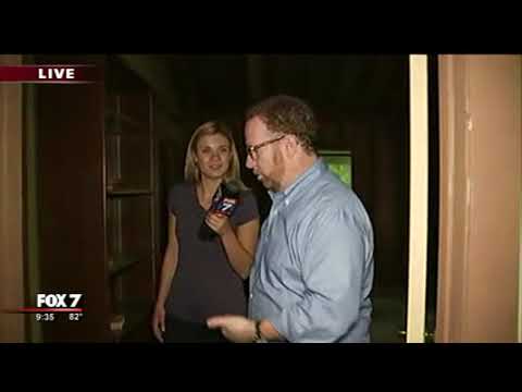 Zombie interrupts  Fox 7 interview at Film Studio!