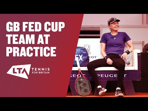 GB Fed Cup Team practice in Bratislava
