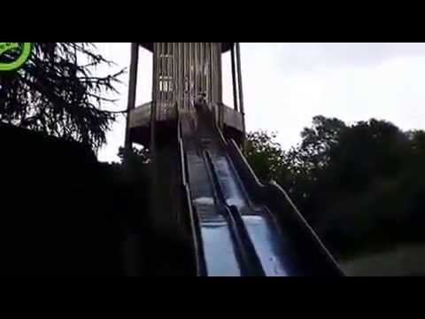 Kurva slide - Polish guy being blasted off a slide