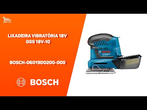 Lixadeira Vibratória GSS 18V-10 18V sem Bateria e Carregador  - Video