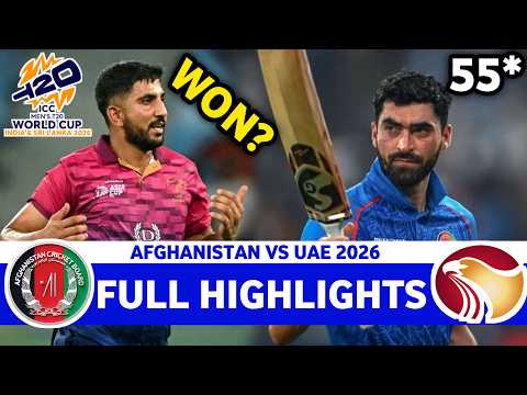 Afghanistan Vs UAE ICC T20 CRICKET WORLD CUP 2026 Full Highlights Match 28 | AFG Vs UAE