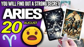 Aries ♈️ YOU WILL😱FIND OUT A STRONG SECRET🔮👀 horoscope for today AUGUS