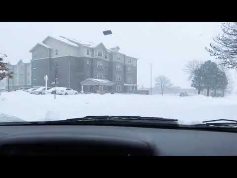 December 2020 heavy snowfall in des monies Iowa USA
