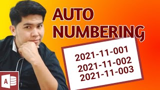 How to Create Auto numbering in MS Access